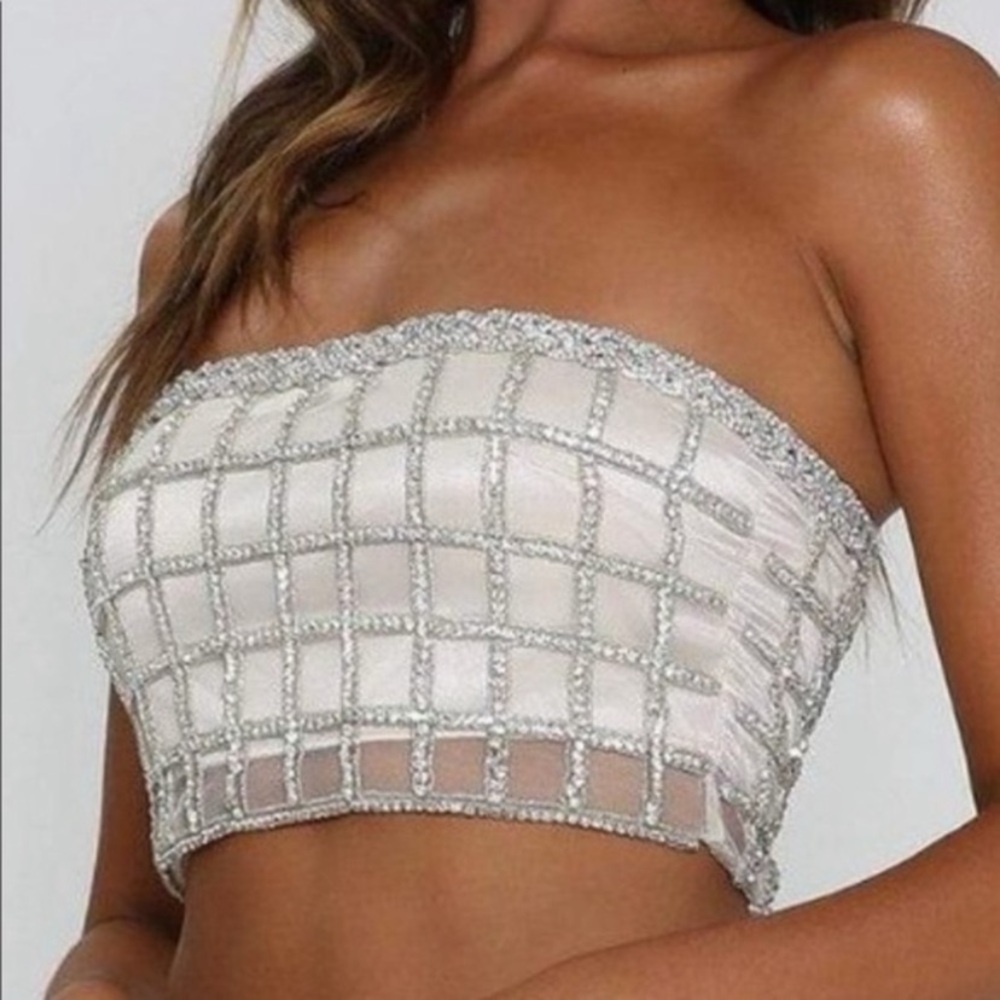 RARE meshki diamond rope top